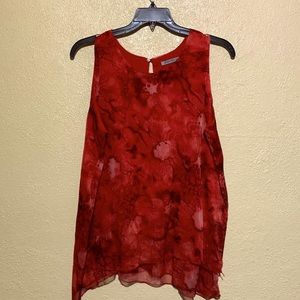 Arianna Top Sleeveless Blouse L/XL Red  🌀